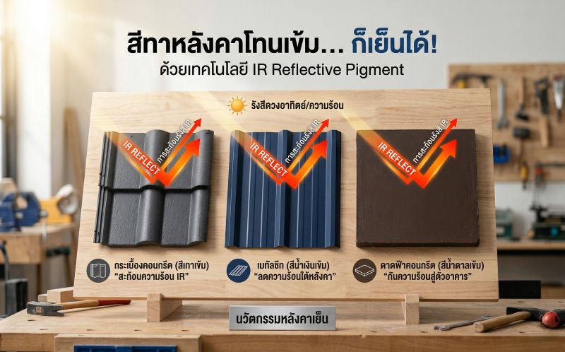 สีทาหลังคากันความร้อนทาหลังคาประเภทไหนได้บ้าง